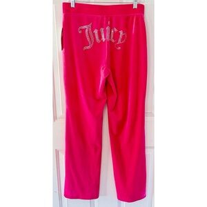 NWT Juicy Couture Vibrant Pink Velour Pants Medium
